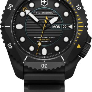 Victorinox Dive Pro Automatic Black Dial Black Rubber Strap Watch 43mm