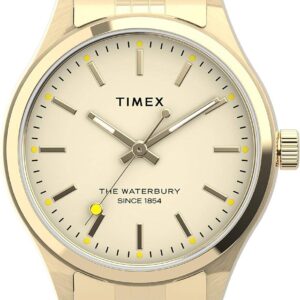 Timex Women’s TW2U23200 Waterbury Neon 34mm Gold-Tone Stainless Steel Bracelet Watch