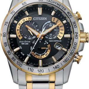 Citizen Men’s Eco-Drive Sport Luxury PCAT Chronograph Watch in Two-tone Stainless Steel