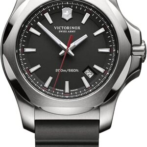 Victorinox Swiss Army I.N.O.X. Rubber Watch, 43mm, Black