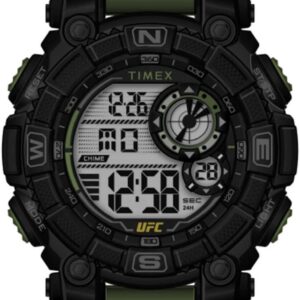 Timex UFC Men’s Redemption 50mm Watch – Green Strap Digital Dial Black Case