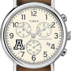 Timex Tribute Men’s Collegiate Weekender Chrono 40mm Quartz Leather Strap Watch
