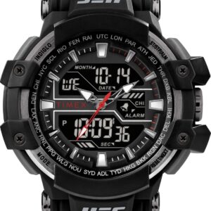 Timex UFC Men’s Combat 53mm Watch – Black Strap Black Dial Black Case