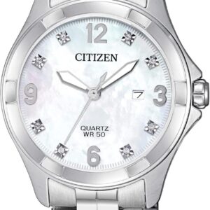 Citizen Quartz Women’s Watch, Stainless Steel, Crystal, Silver-Tone