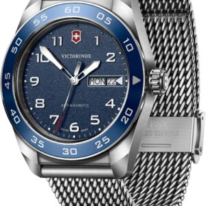Victorinox Swiss Army Quartz Blue Dial Mesh Stainless Steel Watch 42mm – 242042