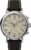Timex Men’s Chronograph 41mm Watch – Brown Strap Cream Dial Silver-Tone Case