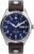 Timex Men’s X Pan Am Day-Date 42mm Watch – Brown Strap Blue Dial