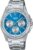 Casio MTP1375D-2A2V Men’s Stainless Steel Fluted Bezel Multifunction Aqua Blue Dial Watch
