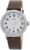 Timex Men’s Standard 40mm Watch – Gray Dial & Silver-Tone Case with Olive Genuine Leather Strap
