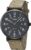 Timex Men’s Weekender XL 43mm Watch – Black Case Black Dial with Olive Fabric Strap