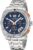 Nautica Men’s Tin Can Bay Chrono Stainless Steel Bracelet and Blue Silicone Strap Watch