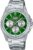 Casio MTP1375D-3AV Men’s Stainless Steel Fluted Bezel Multifunction Green Dial Watch