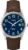 Timex Men’s Easy Reader 38mm Watch β Silver-Tone Case Blue Dial with Brown Leather Strap
