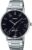 Casio MTP-VT01DM-1A Men’s Stainless Steel Minimalistic Black Marbled Dial Watch