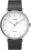 Timex Men’s Fairfield 41mm Watch – Silver-Tone & White with Black Leather Strap