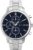 Timex Men’s Chicago Chronograph 45mm Watch – Silver-Tone Case Blue Dial