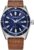 Citizen Eco-Drive Men’s Sport Casual Brycen Watch – Brown Leather Strap, Blue Dial
