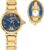 Citizen Women’s Eco-Drive Cinderella 75th Anniversary Boxed Set, Blue Sunray Dial, Gold-Tone Stainless Steel Bracelet Watch