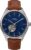 Timex Men’s Waterbury Traditional Automatic 42mm Watch – Stainless Steel Case Blue Dial & with Brown Genuine Leather Strap