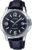 Casio MTP-V004L-1B Men’s Stainless Steel Black Leather Band Black Dial Date Watch