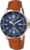 Timex Men’s TW2R64500 Harborside Tan/Blue Leather Strap Watch