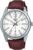 Casio MTP-VD02L-7E Men’s Dress Leather Band White Dial 3-Hand Analog Watch
