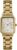 Timex Women’s Dress 21mm Watch – Gold-Tone Strap White Dial