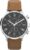 Timex Men’s Waterbury 40 mm Watch, Brown Leather Strap, Black Dial