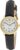Timex Women’s Easy Reader 25mm Watch – Gold-Tone Case White Dial with Black Leather Strap