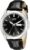 Citizen Quartz Men’s Watch, Stainless Steel with Leather Strap, Casual, Black