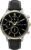 Timex Men’s Chicago Chronograph 45mm Watch – Black Dial Two-Tone Case with Black Leather Strap