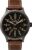 Timex Men’s Expedition Scout 43mm Watch β Black Dial & Case with Brown Leather Strap