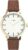 Timex Women’s Midtown 36mm Watch – Brown Strap Cream Dial Gold-Tone Case
