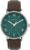 Timex Men’s Southview 41mm Watch – Brown Strap, Green Dial, Silver-Tone Case