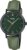Casio LTP-VT02BL-3A Women’s Minimalistic Black IP Green Dial Leather Band Watch