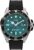Timex Men’s Deep Water 43mm Watch – Black Strap Green Dial Silver-Tone Case