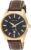 Citizen Quartz Men’s Watch, Stainless Steel with Leather Strap, Casual, Brown