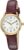 Timex Women’s Easy Reader 25mm Watch β Gold-Tone Case with Burgundy Leather Strap