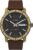 Timex Mod44 44mm Leather Strap Watch – Gold/Brown/Black