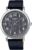 Casio MTP-E145L-1B Men’s Minimalist Grey Wood Pattern Dial Leather Band Analog Watch
