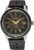 SEIKO Men’s Satin Black Dial Brown Grained Leather Band Presage Automatic GMT Analog Watch